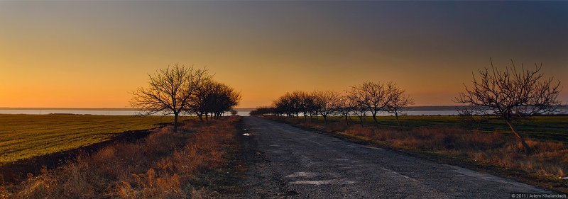 январь, оз. сасык Дорога к озеру Сасыкphoto preview