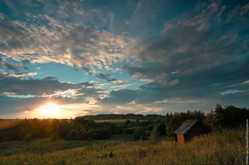 rpp, v50, молога, никольское, лето, август, закат, вечер, деревня Закат в Никольскомphoto preview