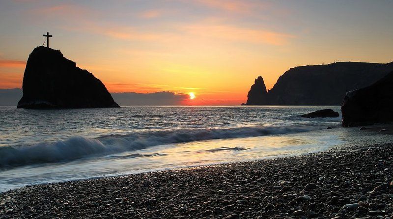 крым, м.фиолент, закат На закатеphoto preview