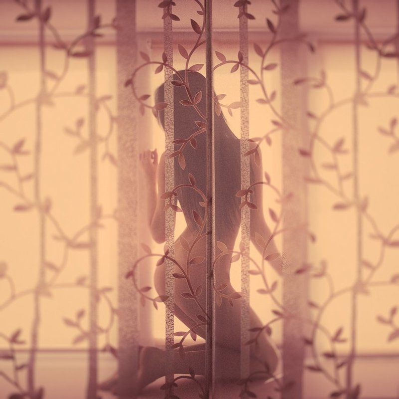 ню, девушка, nude, узор Vintagephoto preview