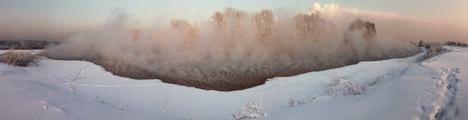 В январскую стужу. Автор: Галина Хвостенко зима, река, томь, Галина Хвостенко