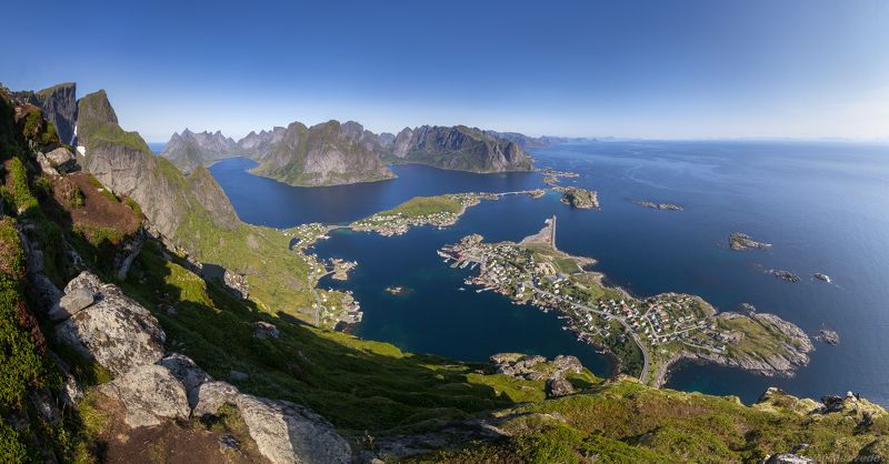 lofoten, summer, norway, cold, fjord, dark, rocks, mountains, lake, green, норвегия, север, фьорды, горы, north, лофотены, monkebu, moskenes, moskenesøya Рейнеphoto preview