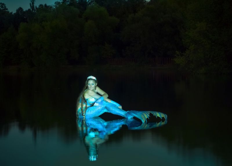 lightpainting, lightart, longexposure, nightphotography, light, night, portrait I met a real mermaid!photo preview