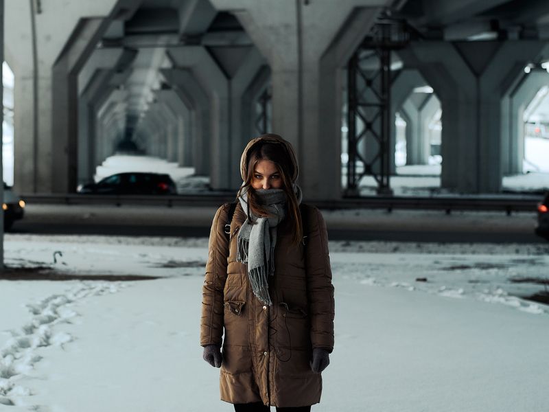 портрет, Шушары, зима,  Настя вне зоны безопасности.photo preview