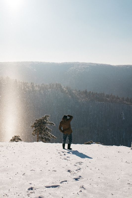 горы: небо: зима: поход: природа самарской области: гора стрельная: Красоты Стрельной горы фото превью