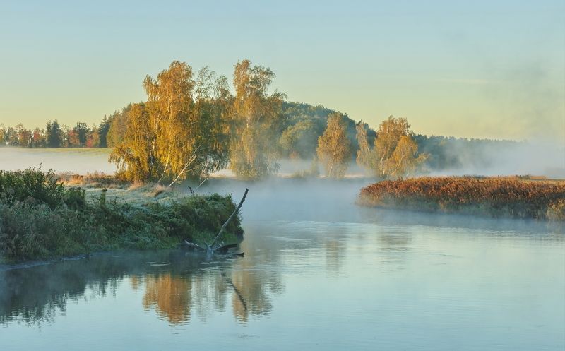утро, свислочь, туман, иней, пейзаж Сентябрьским утромphoto preview