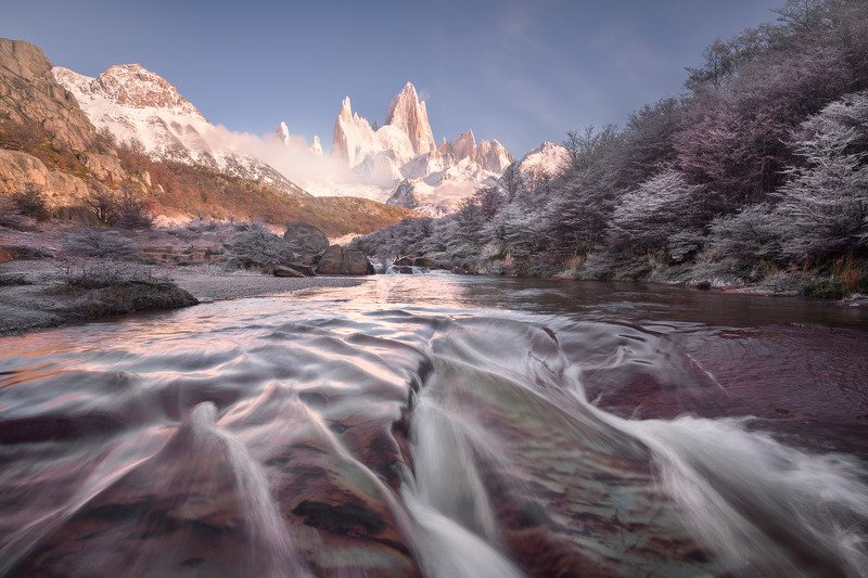 america, andes, argentina, autumn, beautiful, blue, canyon, cascada, cascade, chalten, clouds, el, fitz, fitzroy, frost, glaciares, glacier, gorge, granite, hiking, landmark, landscape, monte, morning, mount, mountain, national, nature, outdoor, park, pat In the Waters of Lethephoto preview