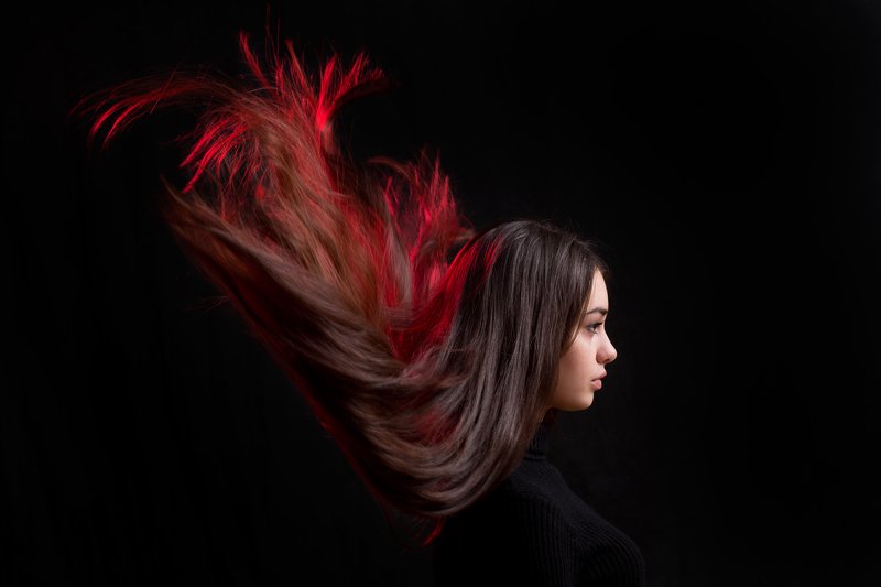 Портрет, девушка, волосы, красный, профиль,олег_грачёвoleg_grachev,portrait,red,girl.canon,canonlens, Дарьяphoto preview