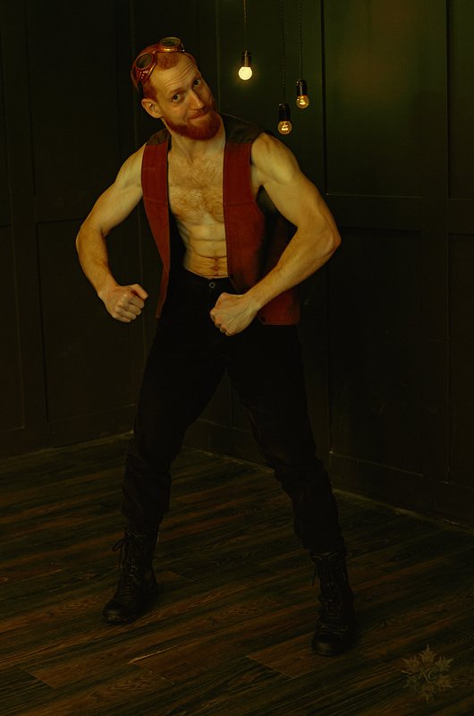 стимпанк, рок, музыка, рыжий Музыкальный лепреконphoto preview