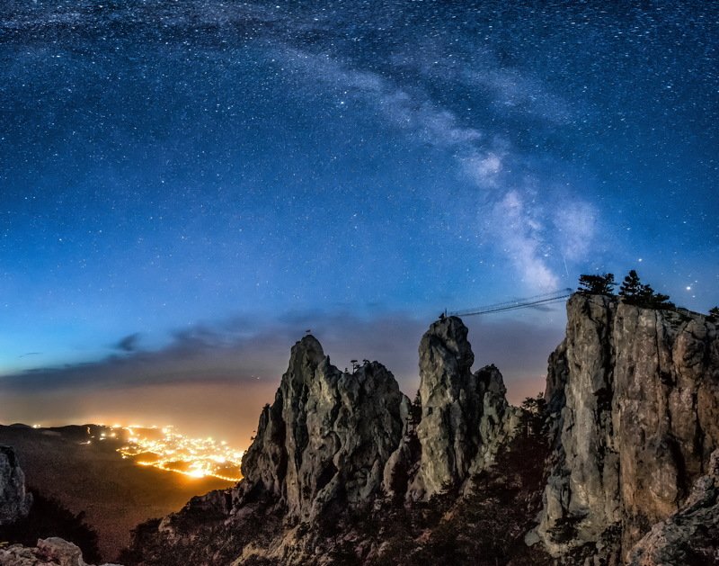 крым, горы, crimea, звезды, ночь, ялта, ай петри photo preview