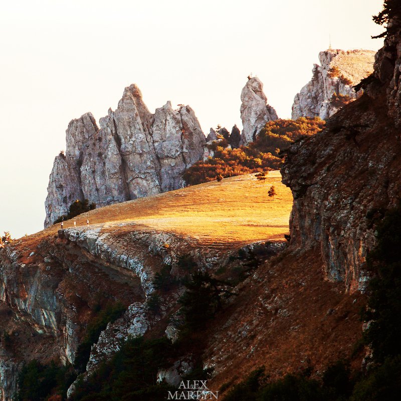 плато, ай-петри, крым, закат, льется, свет Солнечное платоphoto preview