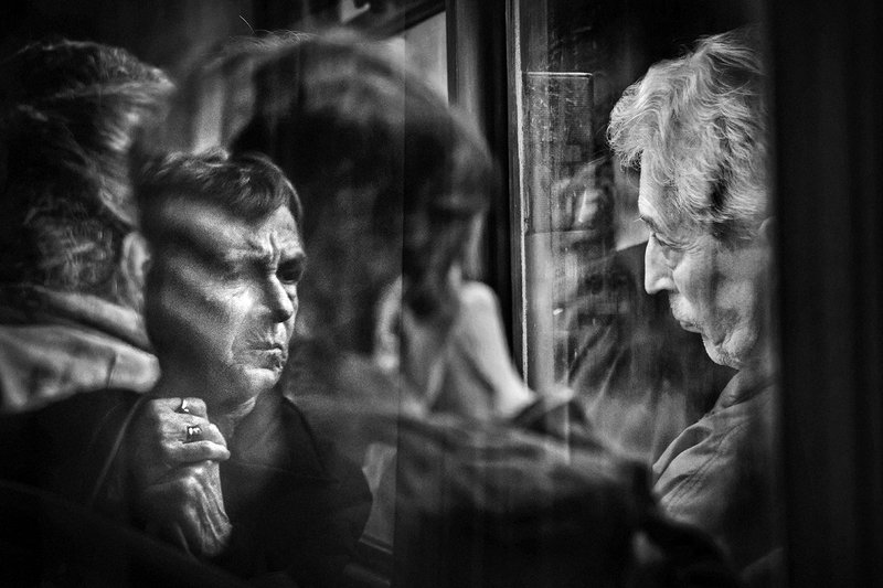 composition, portrait, bw Mirrored фото превью