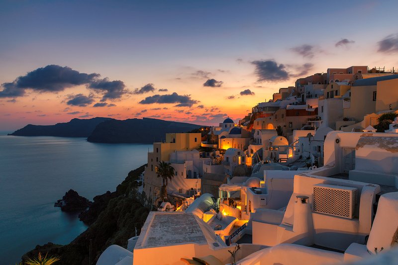 Santoriniб island, Greece, sunset, night Вечер на Санториниphoto preview
