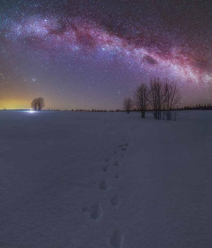 звёзды, млечный путь, ночь, пермский край, зима ***photo preview