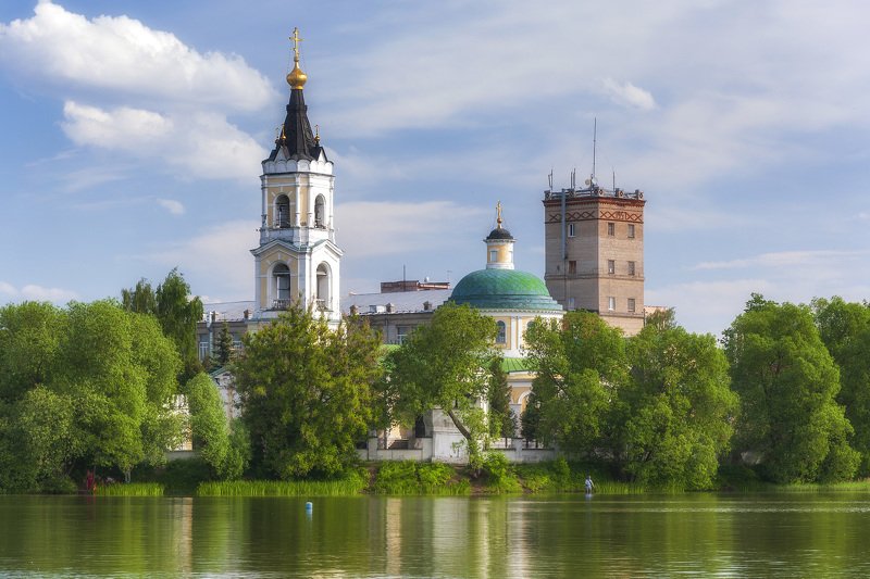 храм,лето,небо,пруд,россия  ***photo preview