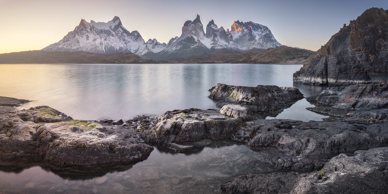 america, andes, basalt, blue, calm, chile, cliff, cuernos, del, dramatic, evening, hiking, history, island, lago, lake, landmark, landscape, light, mountain, national, nature, outdoor, paine, pano, panorama, panoramic, park, patagonia, peak, pehoe, range, A Path to Nowherephoto preview