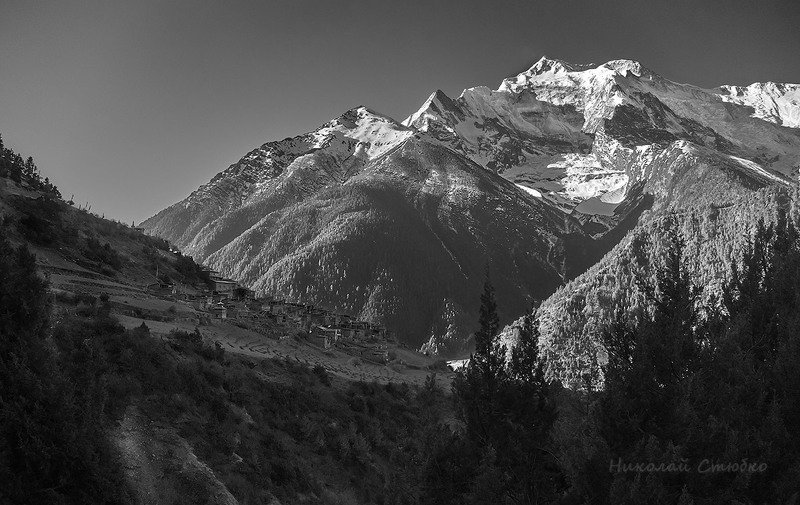 непал, анапурна, писанг, утро Нас утро встречало прохладой фото превью