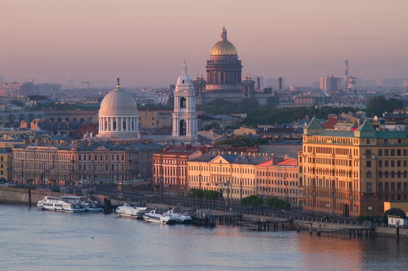 россия, санкт-петербург, рассвет, городской пейзаж Весенний Петербургphoto preview