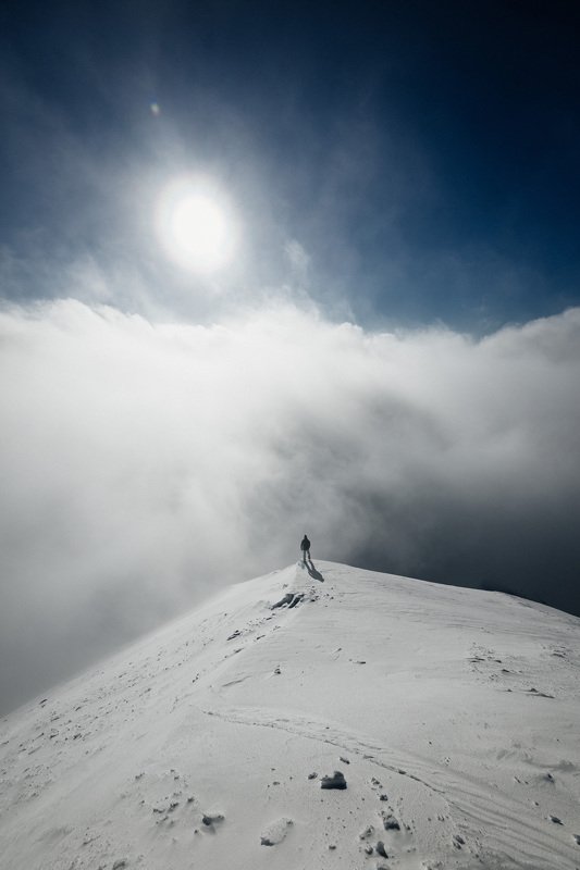 гора, снег, горы, вершина, небо, снег, облака, россия, хибины, кировск, туризм, путешествие, лыжи Над Облакамиphoto preview