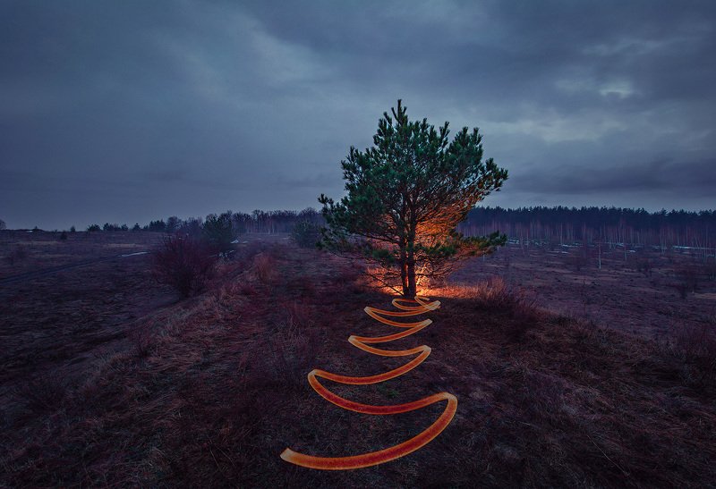 пейзаж, сумерки, размытие, боке, гелиос Дыхание апреляphoto preview