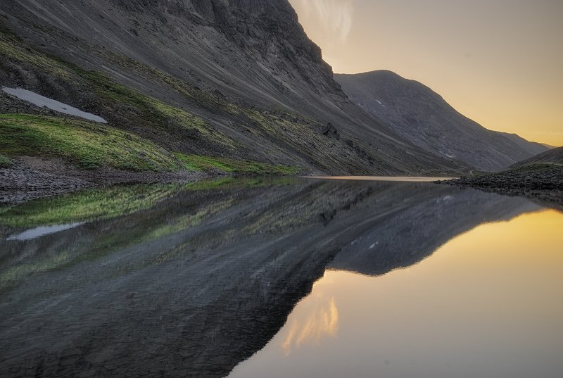 Хибины, Кольский полуостров, Отражение, закат Параллельные мирыphoto preview
