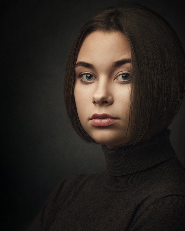 портрет, женский портрет, студия, портрет в студии, жанровый портрет Полинаphoto preview