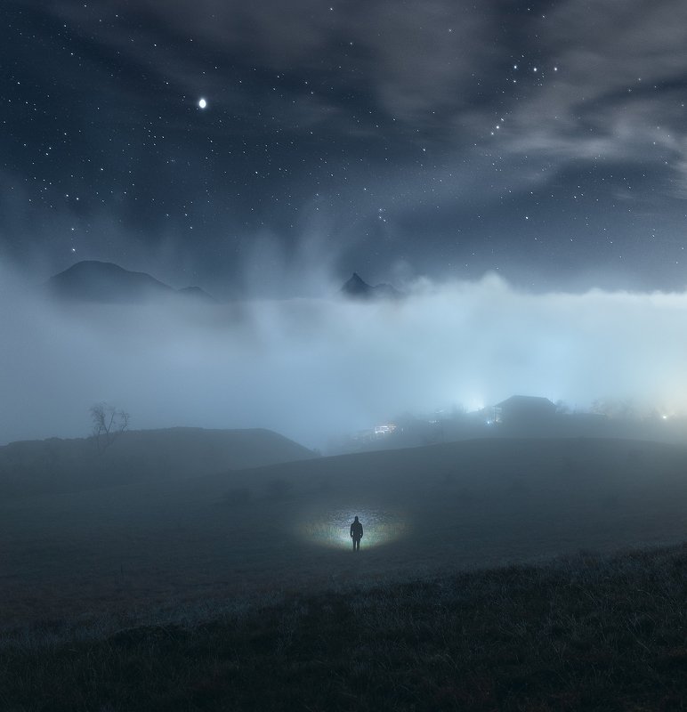 крым, коктебель, карадаг, феодосия, ночной пейзаж Планета Коктебельphoto preview