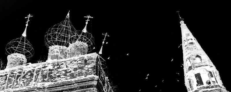 церковь, храм, колокольня, село осенево, монохром, ник васильев, архитектура, Осень_Егоphoto preview