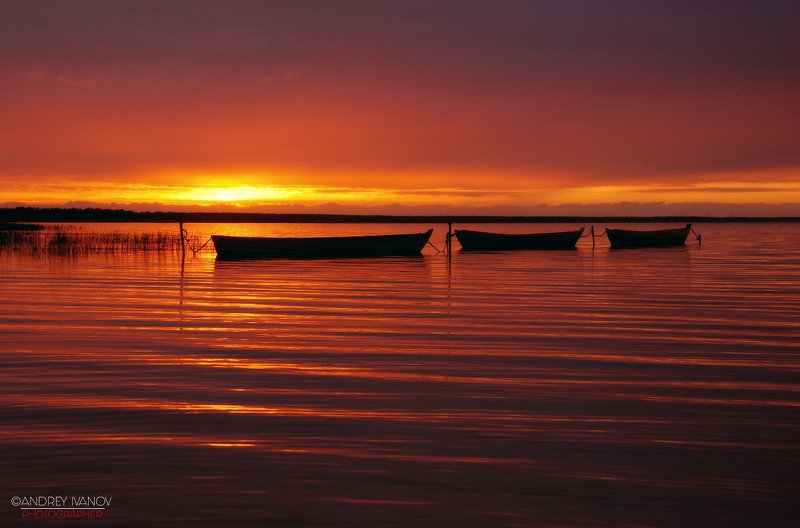 пейзаж, природа, Плещеево озеро, Переславль-Залесский, закат Плещеево озероphoto preview
