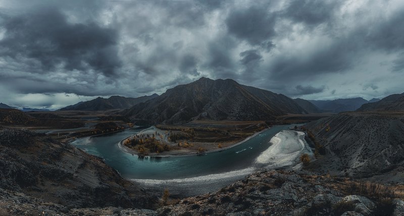 алтай, облака, горы, осень photo preview