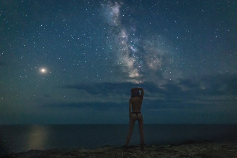 крым, горы, crimea, звезды, ночь, море photo preview