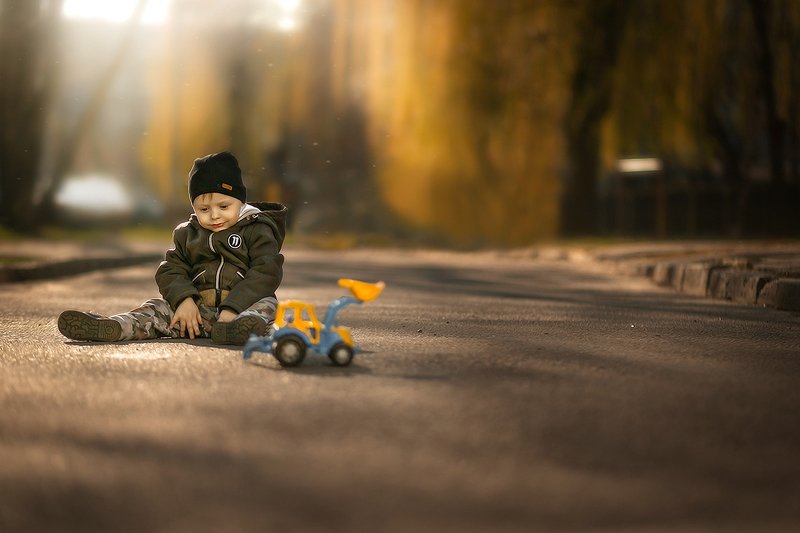 дети детское семейное Синий тракторphoto preview