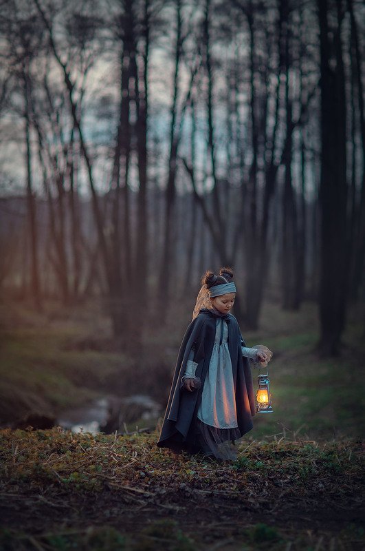 десткий фотограф, вечер, детская фотография, лес, весна в лесуphoto preview
