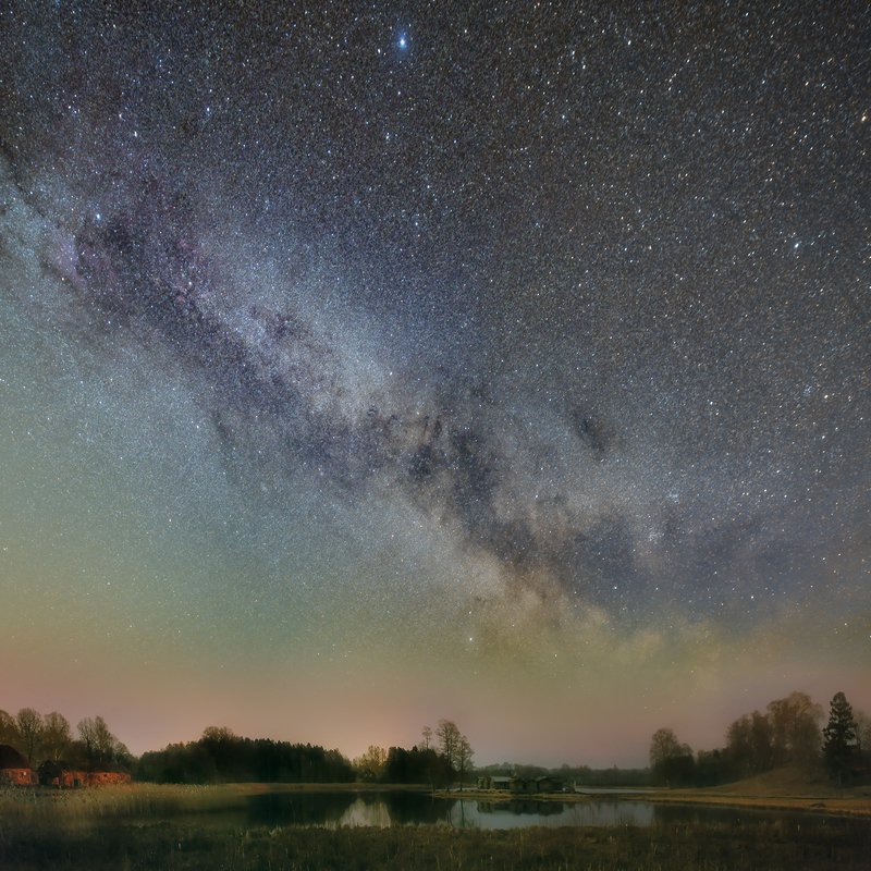 night, nightscape, milkyway, stars Araisi lake castlephoto preview