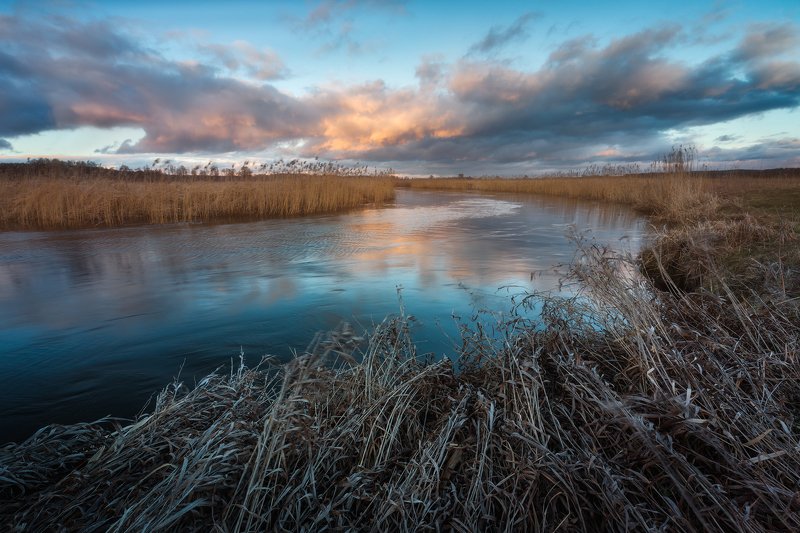 supraśl podlasie poland river spring clouds sky On the river bend...photo preview