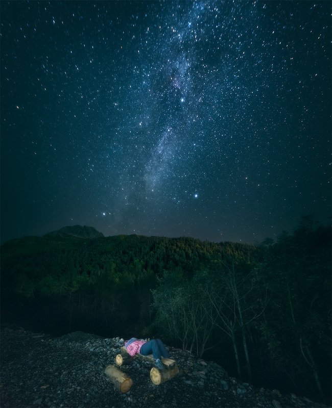 звёзды, домбай photo preview