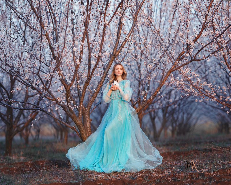 весна, съемка с животными, красивые люди, девушка, арт, цвет, краски ***photo preview