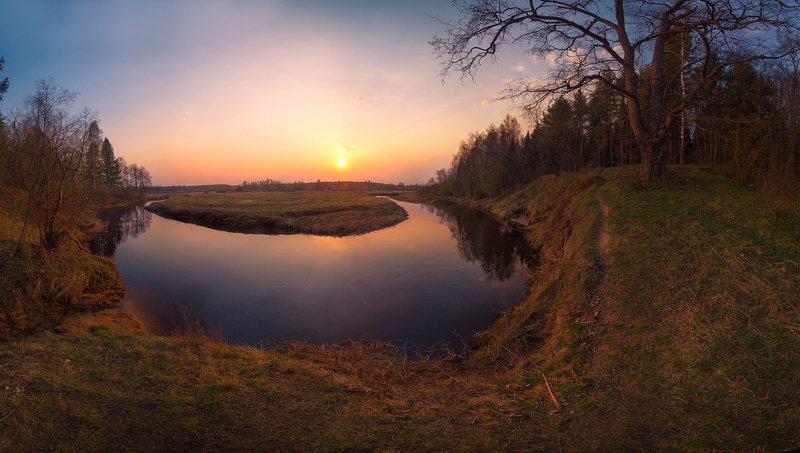 россия, река. вязьма, ивановская область На поворотеphoto preview