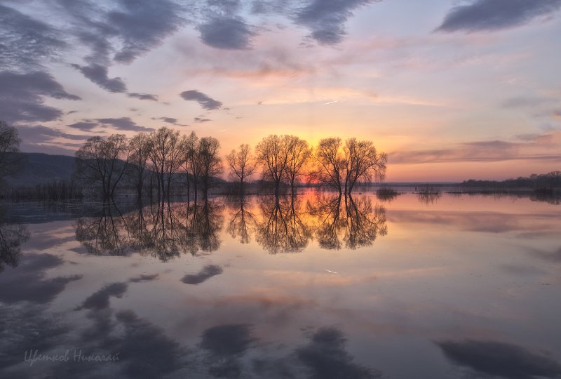 волга, апрель, закат ***photo preview