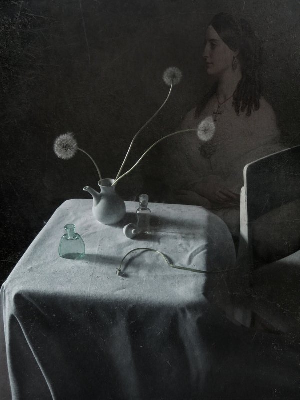 С букетом одуванчиковphoto preview