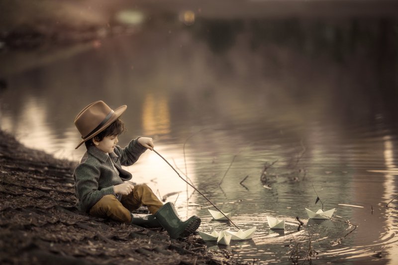 весна, кораблики, пруд, озеро Весенний прудphoto preview