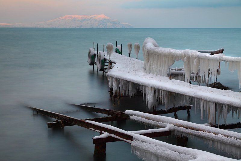 крым, лед, новый свет, судак, море, меганом, зима После штормаphoto preview