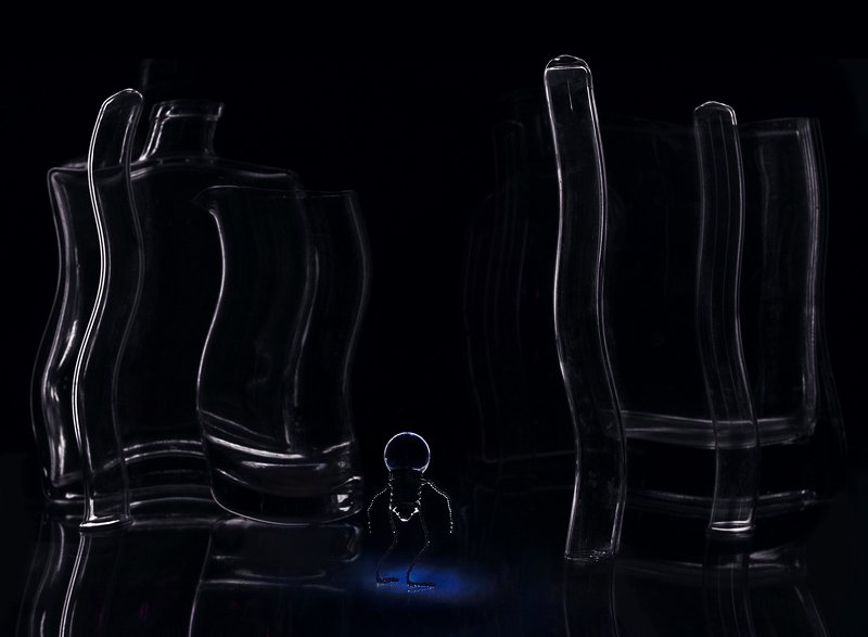 лампочка, стекло, бутылки, креатив bulbman in the glass cityphoto preview