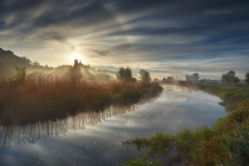 morning, fog, poland,  nature, landscapes, river, halo Hope of Morningphoto preview