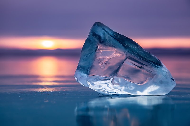 лед, байкал, ольхон, пейзаж, зима, рассвет, закат, льдина, сибирь, иркутск, озеро Байкальский ледphoto preview