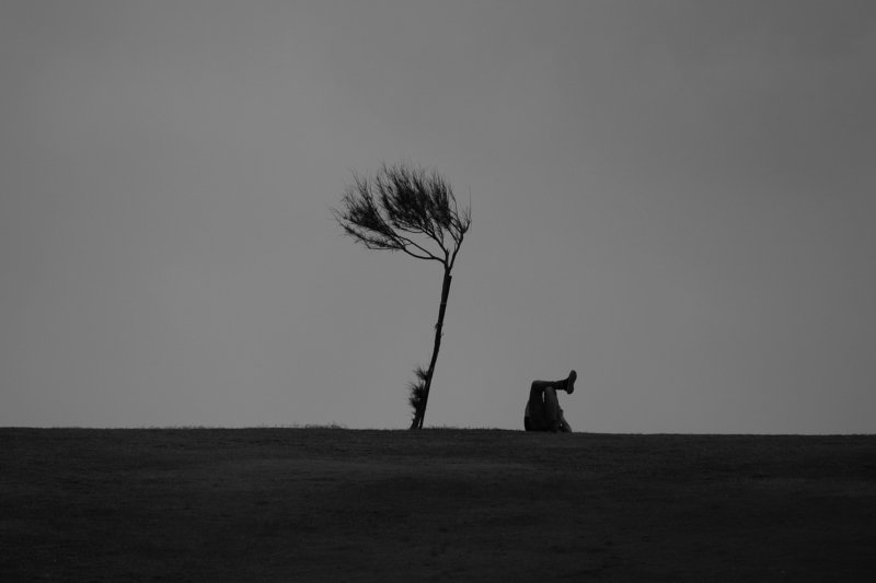 silhouet black and white people relaxation...photo preview