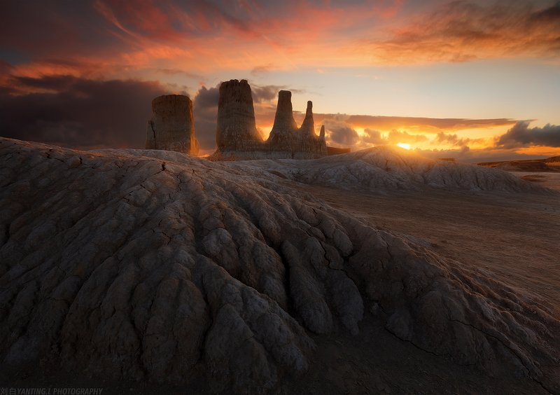 landscape, travel, nature, sunset, china, landform, art, dusk, Jurassic Agephoto preview