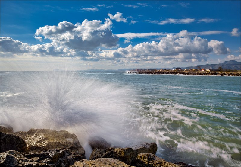 море, пейзаж, волны, вода, небо, облака Морской ёжphoto preview