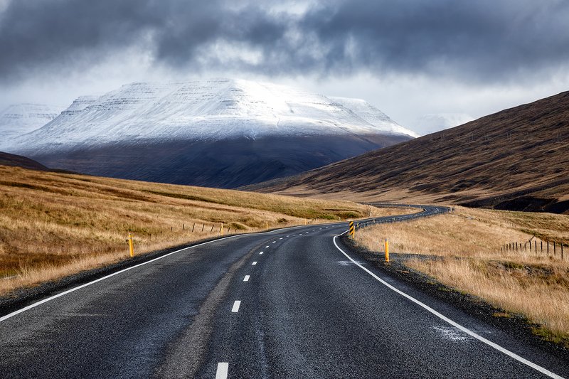 iceland, landscape, nature, spring, road, leadinglines,  A road to the mountainphoto preview
