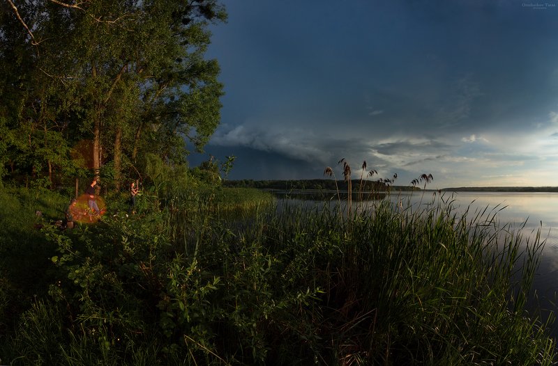 пейзаж,природа,весна,закат,гроза,небо,рыбалка,река,туча, photo preview
